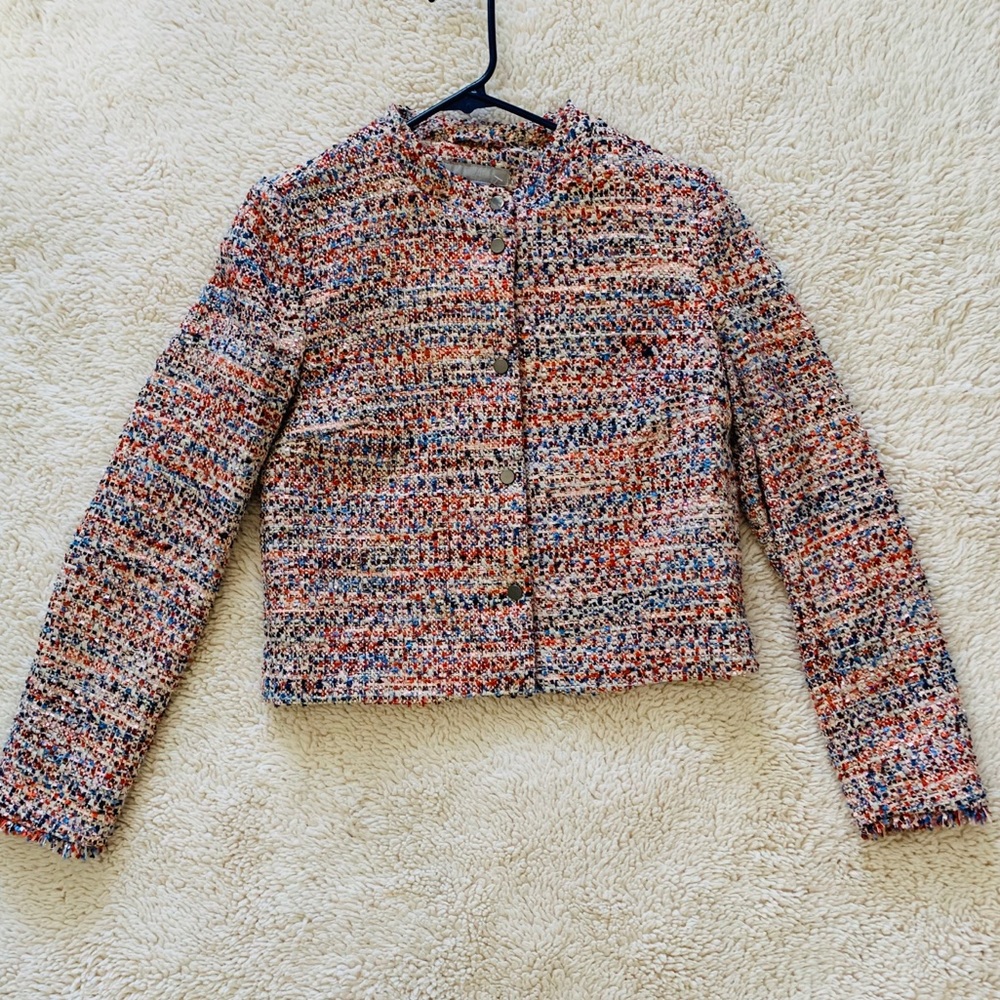H & M multi color woven blazer